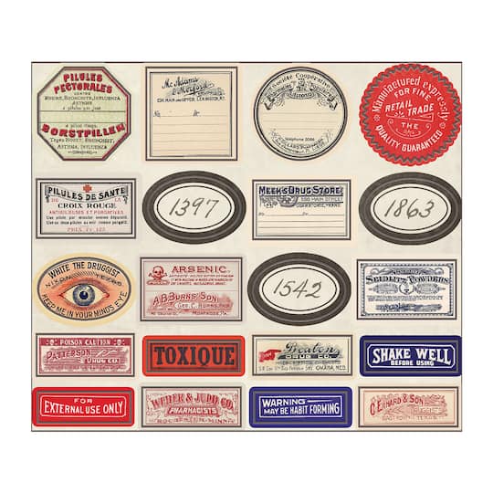 Tim Holtz® Idea-Ology Apothecary Vials & Labels